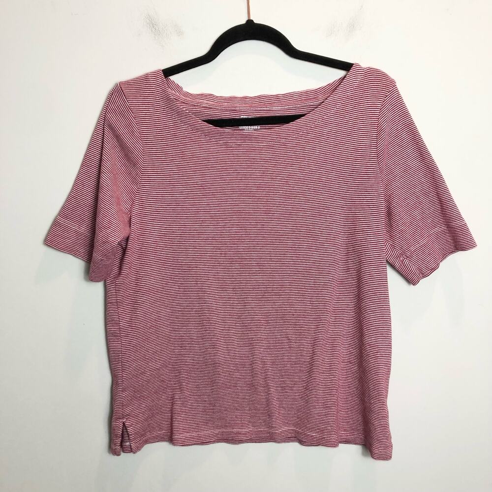 Chico's Red Striped Blouse